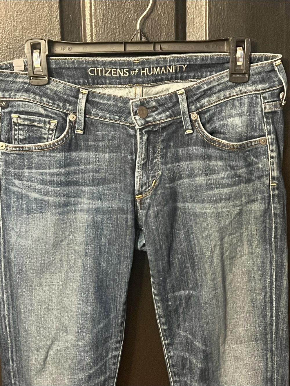 Citizens Of Humanity by Jerome Dahan Women's Faded Blue Straight-Leg Jeans